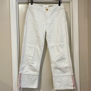 Anthropologie | Pilcro high-rise, wide-leg white jeans, size 27 Great condition!